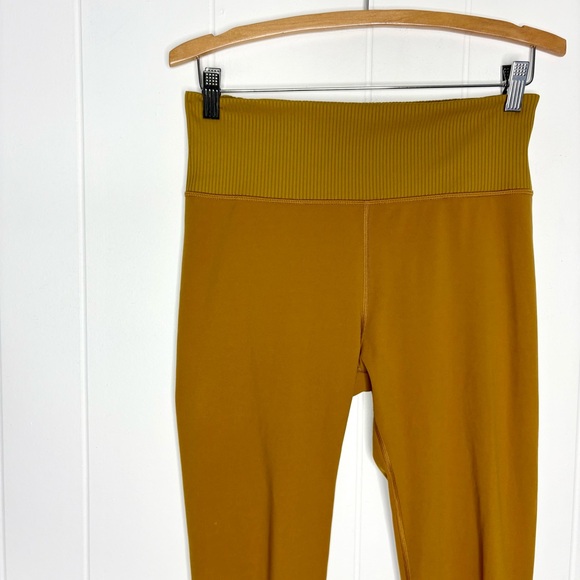 Vuori Rib Studio Legging in Dark Golden Yellow Workout Running Women’s Large - Picture 4 of 7